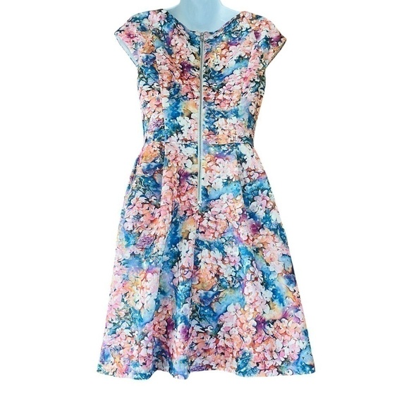 Betsey Johnson Laser Cut Fit & Flare Floral Dress - Picture 4 of 6